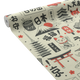 4MURS Papier peint intissé Kawaii Noir et rouge orangé