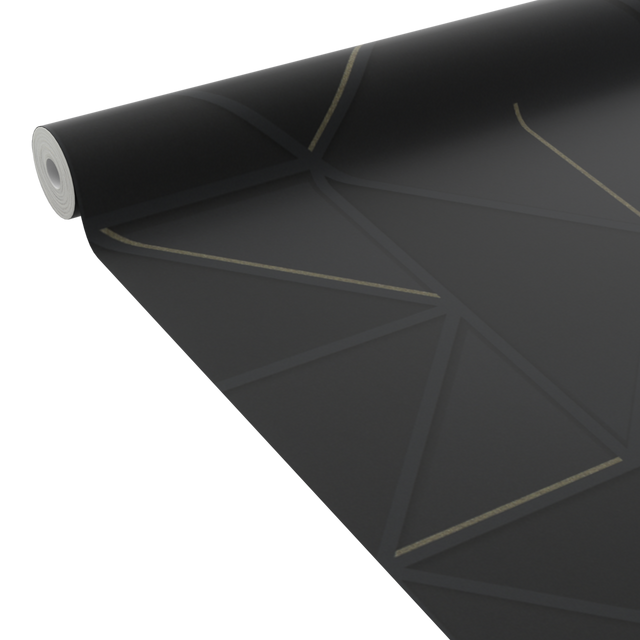 4MURS Papier peint intissé GRANT coloris noir et or