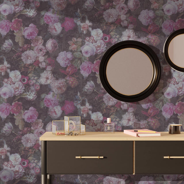 4MURS Papier peint intissé CLAUDIA coloris rose profond