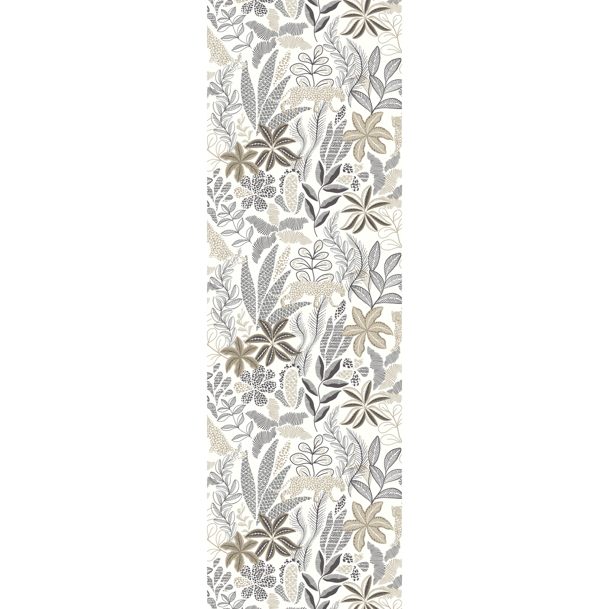 Papier peint intissé Jungo Noir et jaune d'or