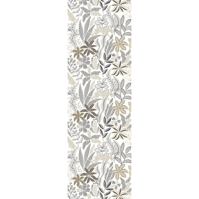 Papier peint intissé JUNGO coloris noir et jaune d'or