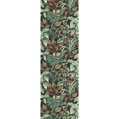 4MURS Papier peint intissé Polynesia Vert et rouge grenat