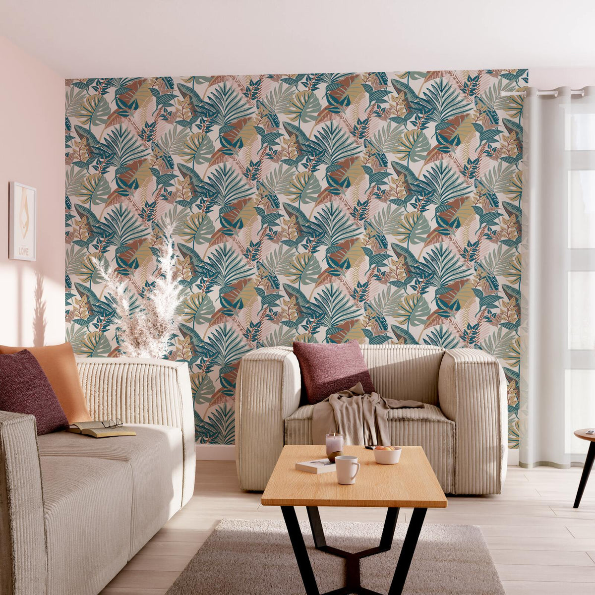 Papier peint intissé Allison Multicolore