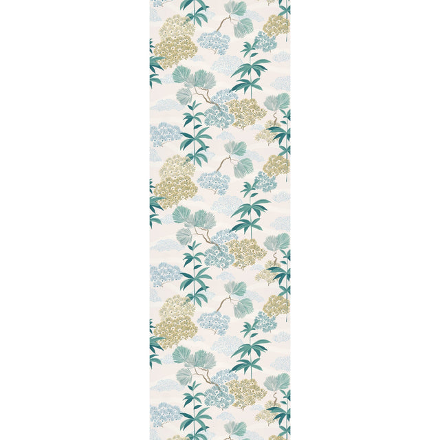 Papier peint intissé TAYA coloris bleu azur