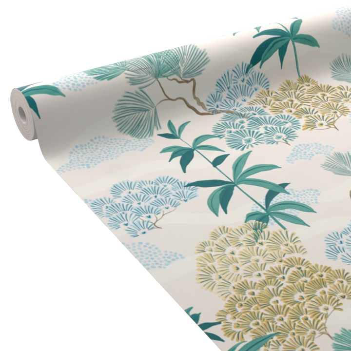 Papier peint intissé Taya Bleu azur