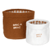 Panier de rangement Bric a brac Terracotta, blanc