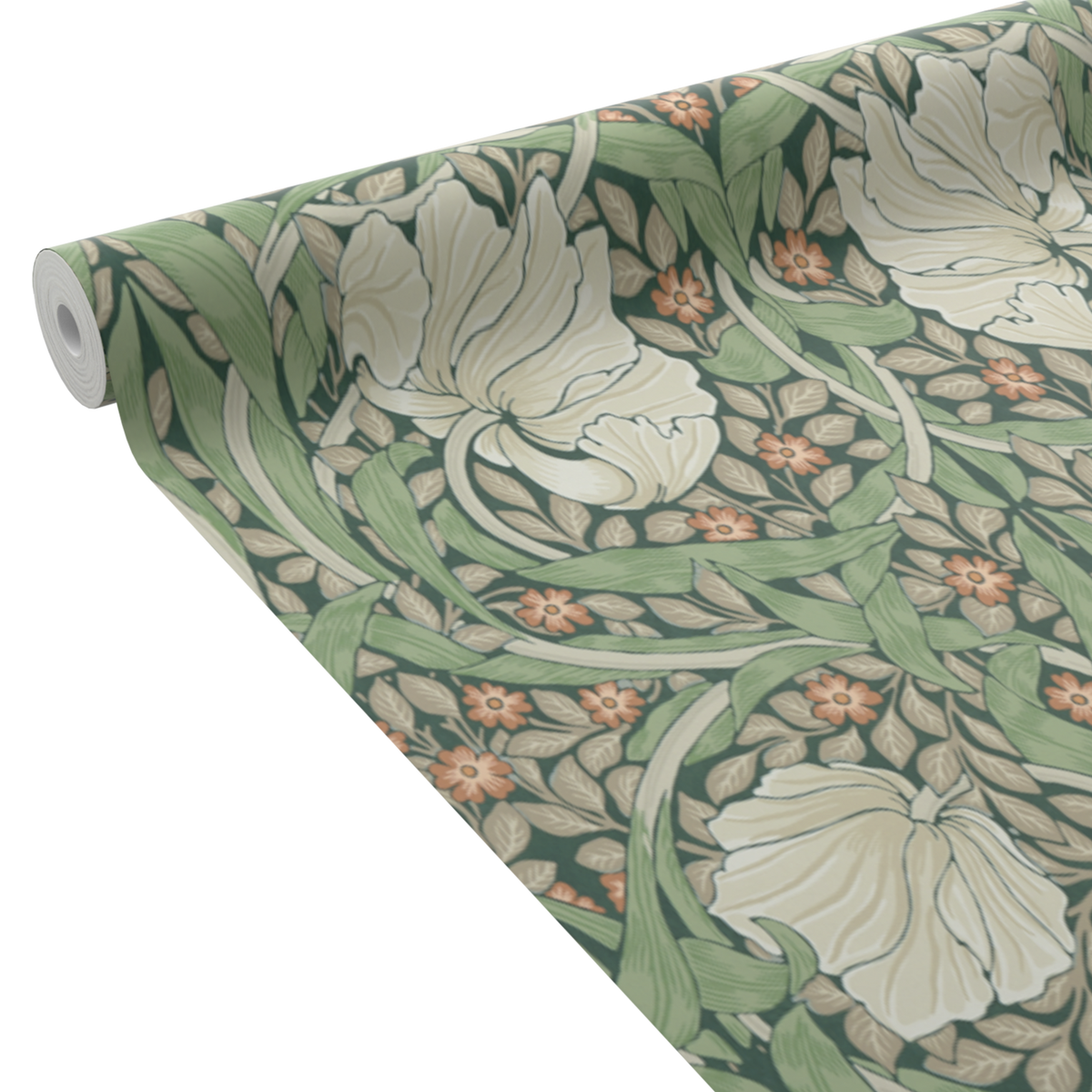 WILLIAM MORRIS AT HOME Papier peint intissé Pimpernel Vert feuille