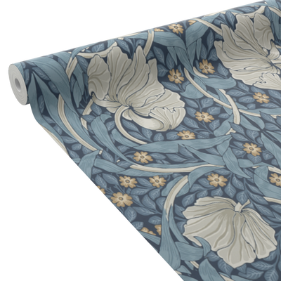 WILLIAM MORRIS AT HOME Papier peint intissé Pimpernel Bleu marine