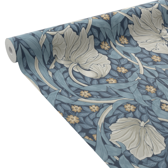 William Morris at Home Papier peint intissé PIMPERNEL bleu marine