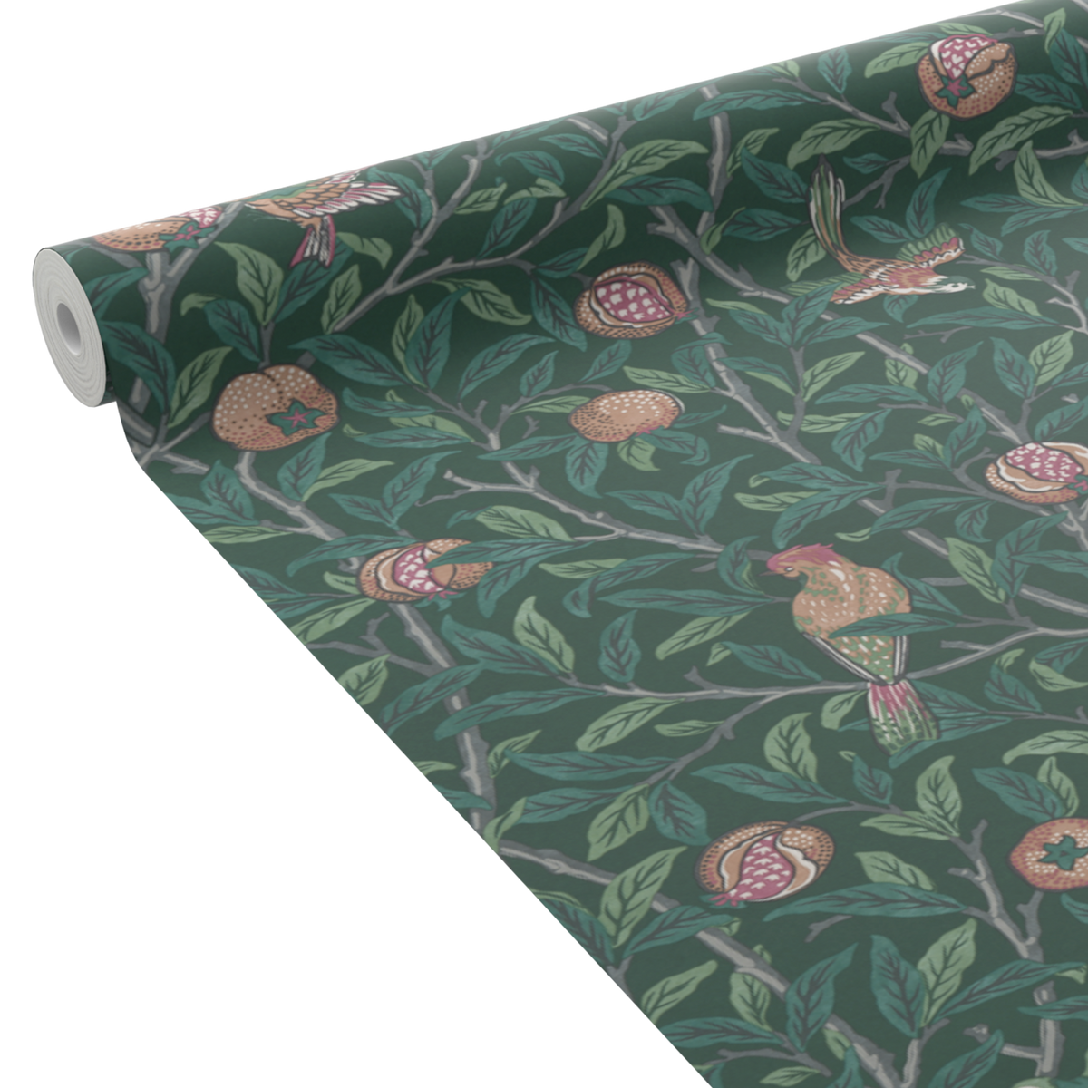 WILLIAM MORRIS AT HOME Papier peint intissé Pomegranate Vert foncé