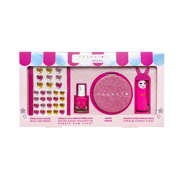 INUWET Coffret cosmétique Glitter girl Rose 8,5G