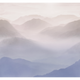 4MURS Papier peint panoramique XL Valensole Beige rosé, bleu Mat