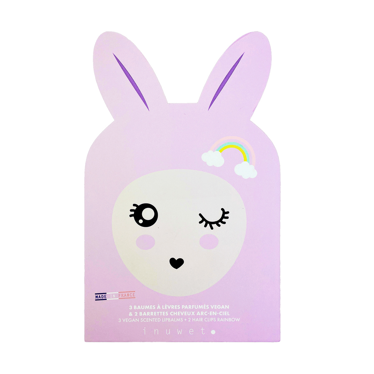 INUWET Coffret cosmétique Delux paper bunny Rose 10,5G