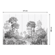 4MURS Papier peint panoramique XL Beaulieu Noir et blanc Satiné