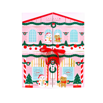 INUWET Calendrier de l'Avent La maison de noël Rose