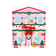 INUWET Calendrier de l'Avent La maison de noël Rose