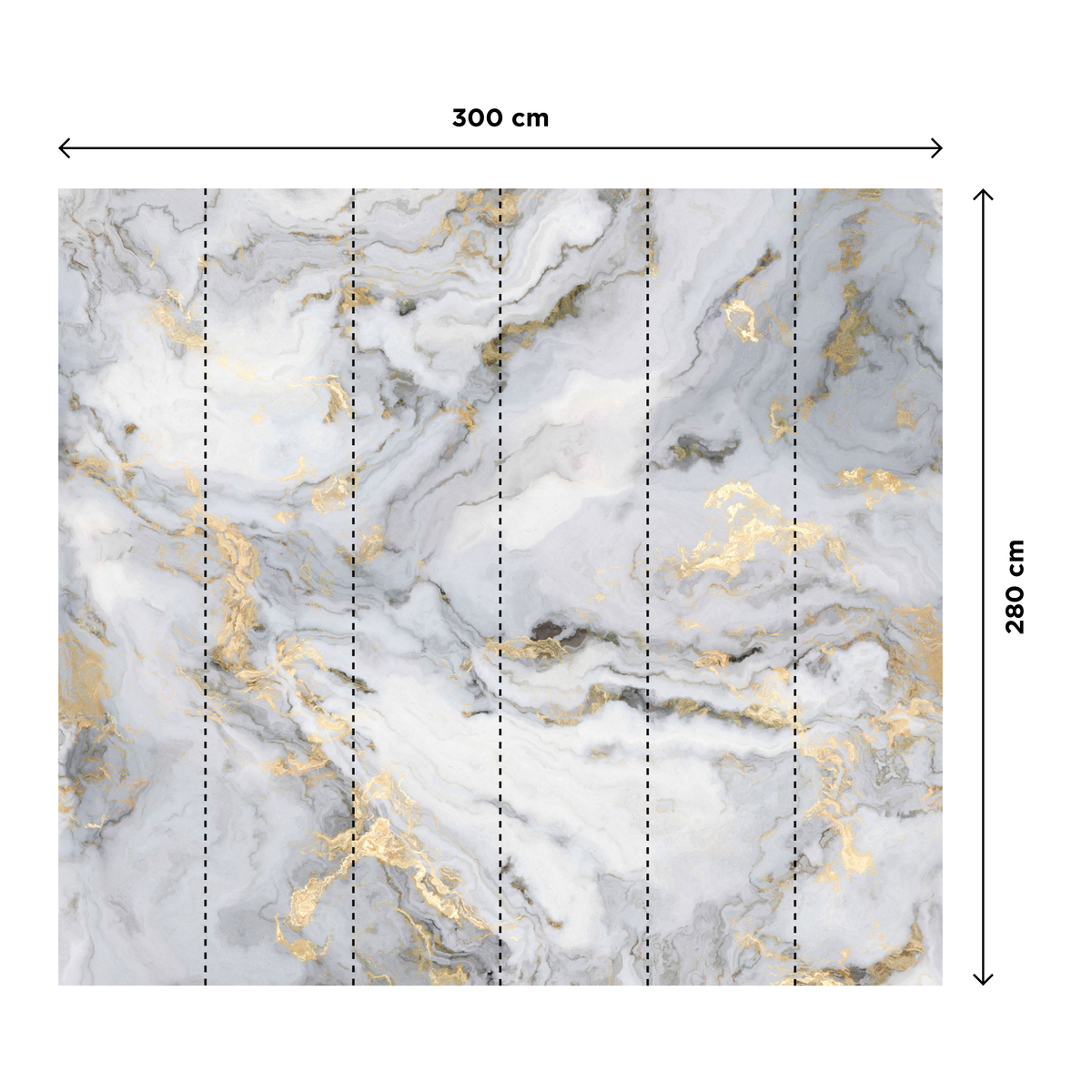 Papier peint panoramique XL Massimo Marbre blanc Mat
