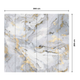 Papier peint panoramique XL Massimo Marbre blanc Mat