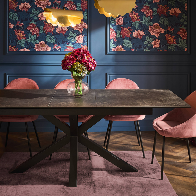 Table extensible ADAM coloris noir 90 x 168 cm