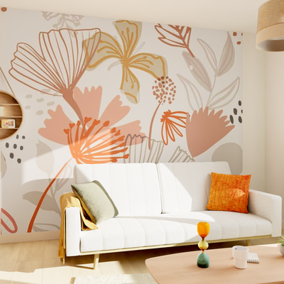 Papier peint panoramique XL Paloma Beige Mat