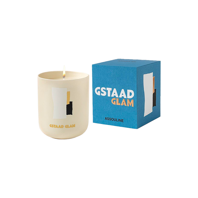 Assouline Bougie parfumée GSTAAD TRAVEL Framboise, cyprés,feuilles de tabac noir, bois de cèdre