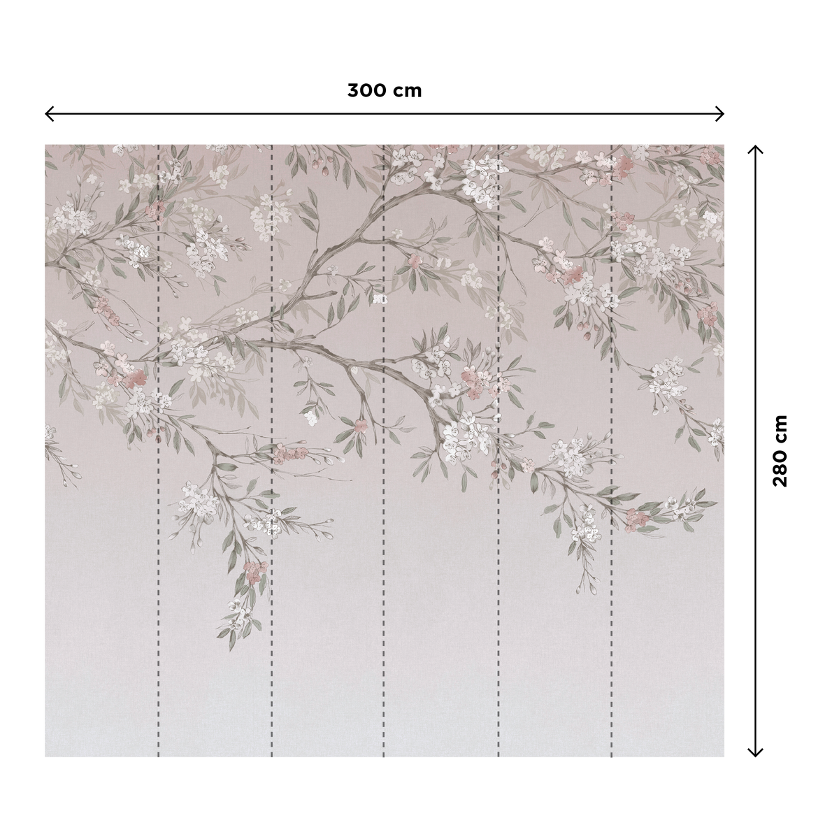 Papier peint panoramique XL Sibelia Rose Mat