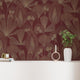 4MURS Papier peint intissé Ericka Rouge bordeaux