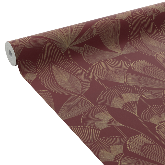 4MURS Papier peint intissé ERICKA coloris rouge bordeaux