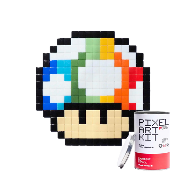 PIXEL CORNER Kit création PIXEL ART RAINBOW SHROOM