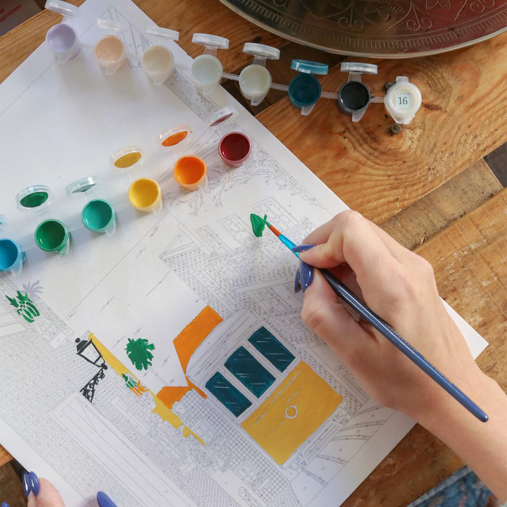 LA PETITE ÉPICERIE Peinture par numéros Lisbon tram Multicolore