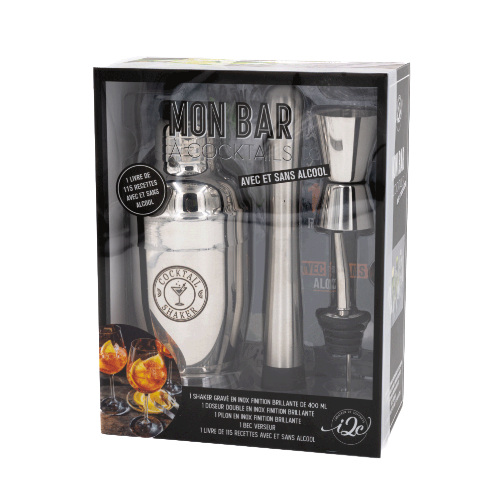 Set cocktail Mon bar cocktail Argent