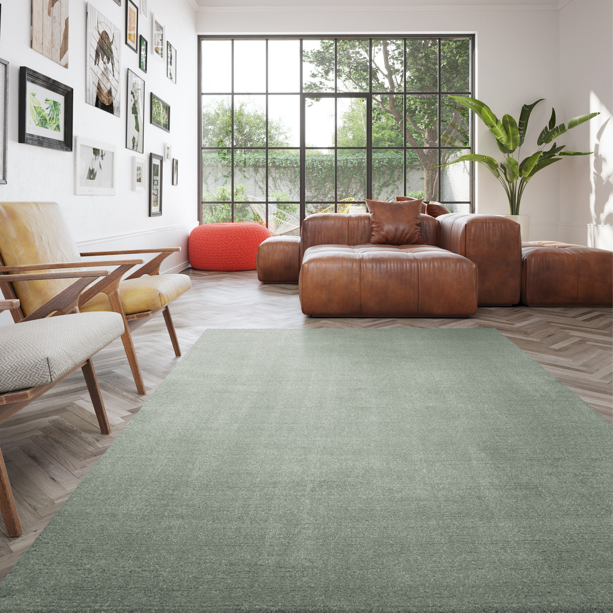 Tapis Feel Vert de gris