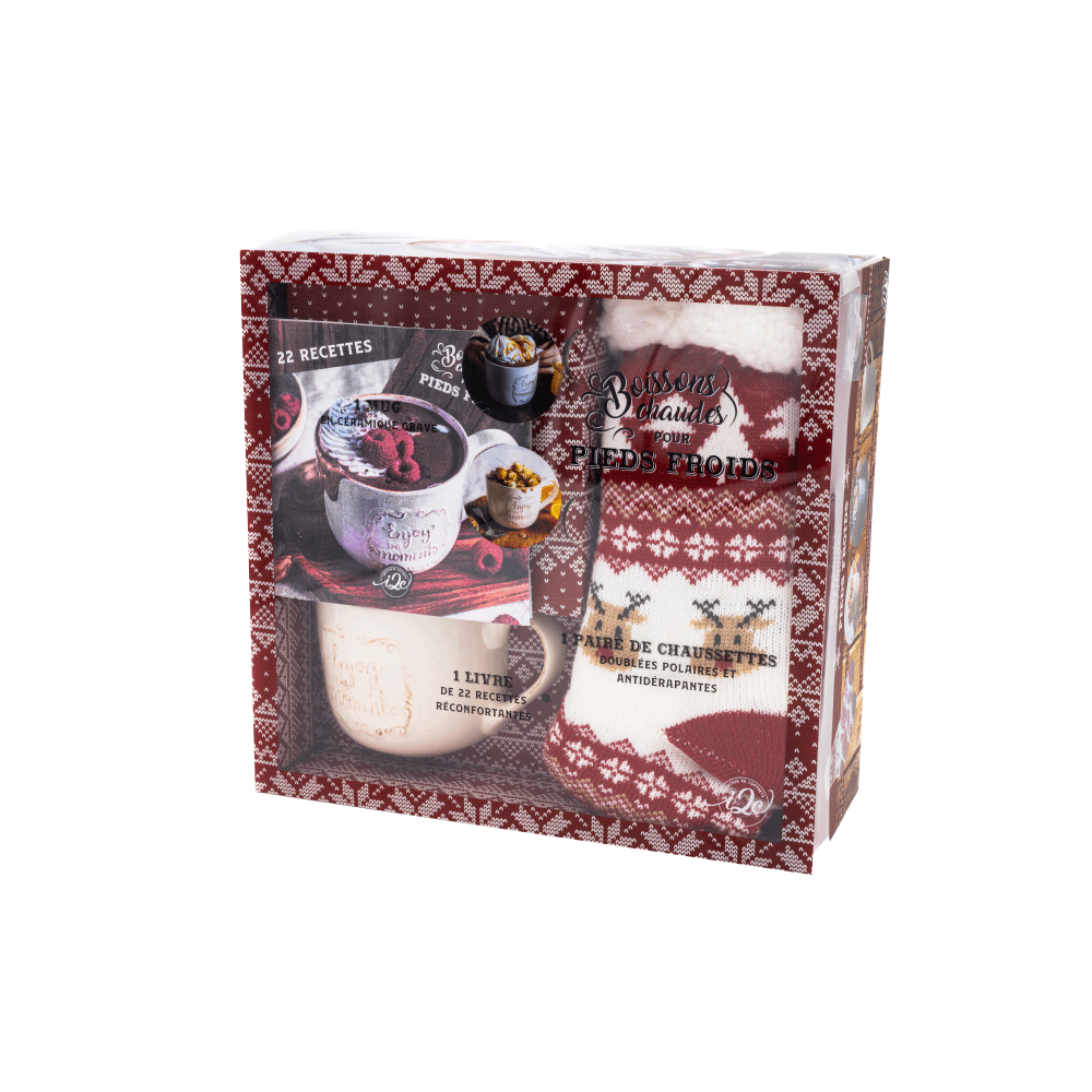 Coffret tasses Bien dans mes chaussettes Rouge