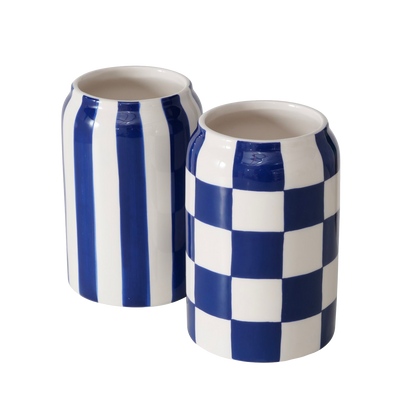 Vase Fanya Blanc, bleu