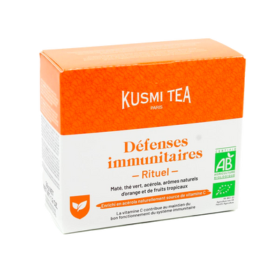 KUSMI TEA Thé vert en sachet Rituel defenses immunitaires bio 36G