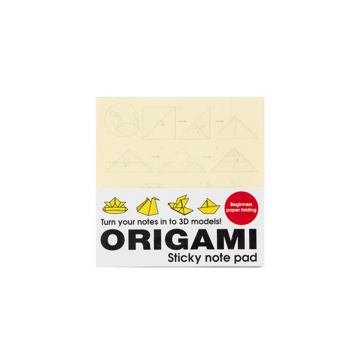 Kit pliage Origami note Jaune