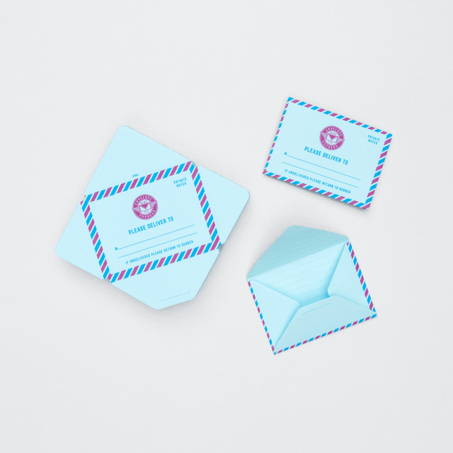 Bloc note MINI-COURRIER coloris bleu