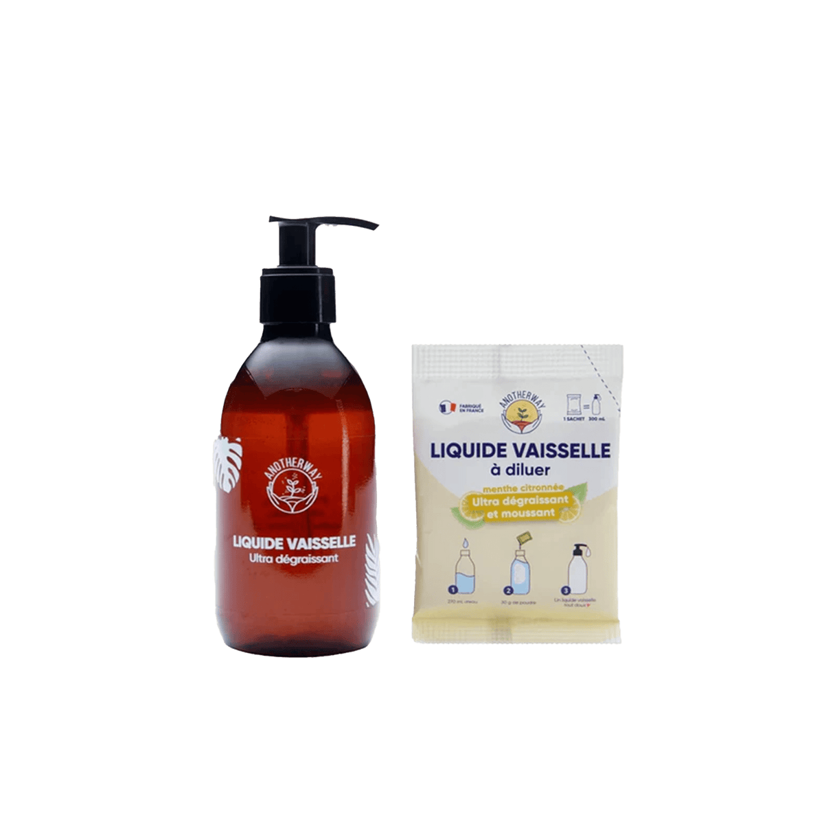 ANOTHERWAY Coffret Ultra dégraissant Brun Menthe citronnée 300ML
