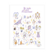 4MURS Tableau Abecedaire je suis une princesse Multicolore