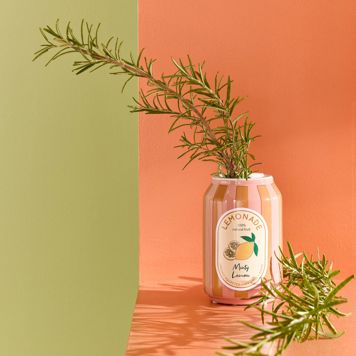 Soliflore Canette de limonade Orange