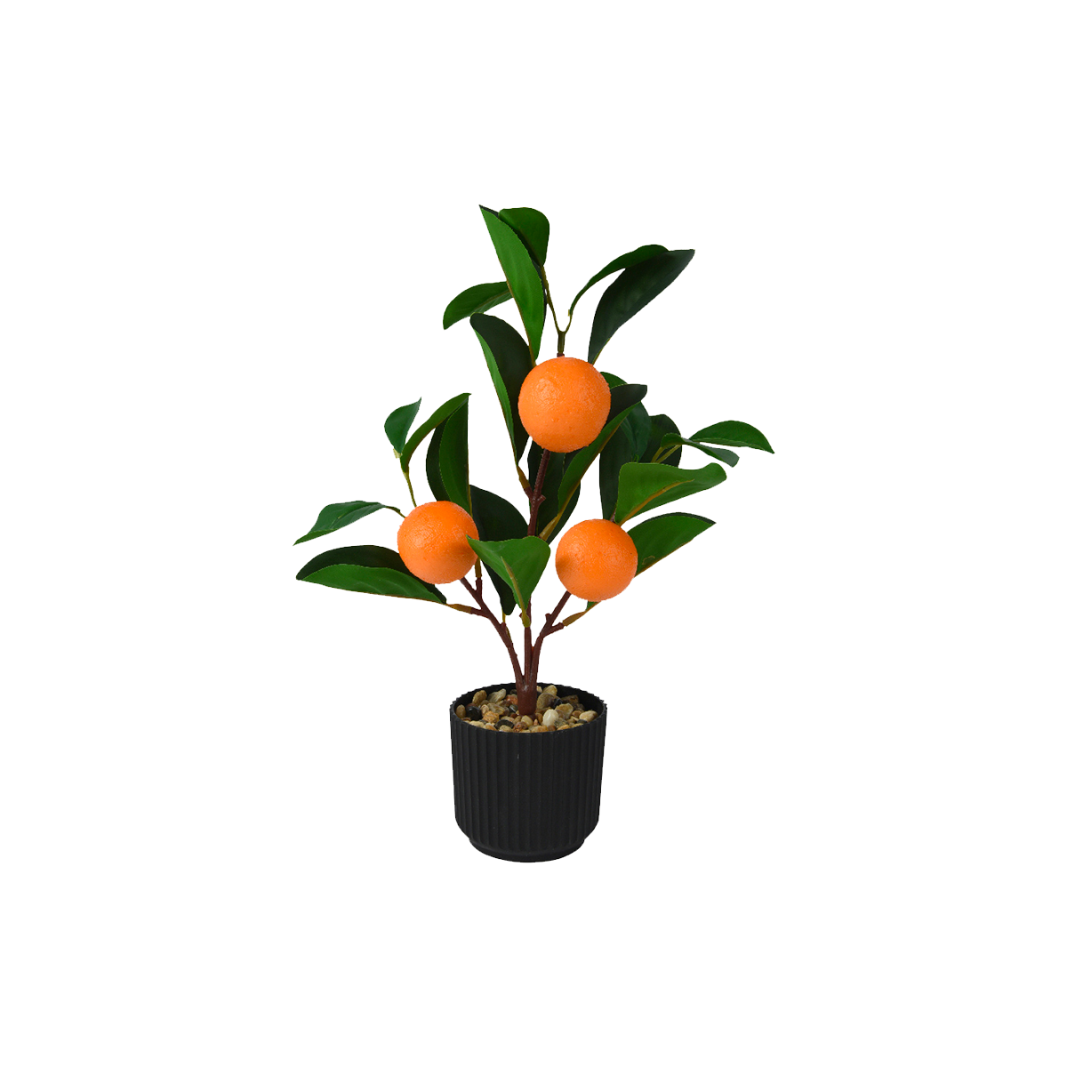 Plante artificielle Oranger Vert, noir, orange