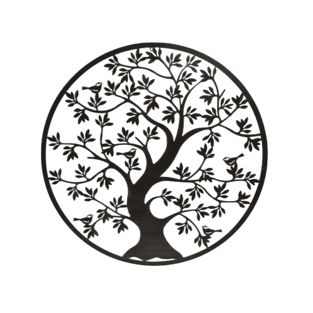 Déco murale métal MAÉ coloris noir