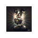 Tableau Binet mickey chien Noir