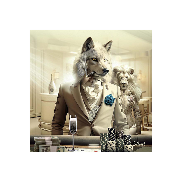 Tableau BINET LOUP LUXURY coloris noir