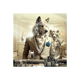 Tableau Binet loup luxury Noir