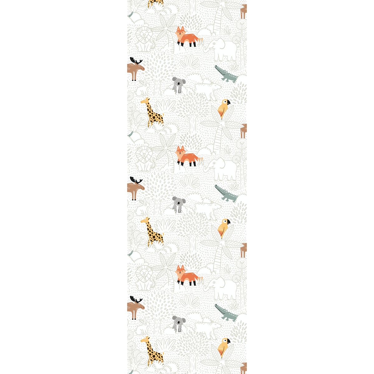 4MURS Papier peint intissé Around the world Multicolore