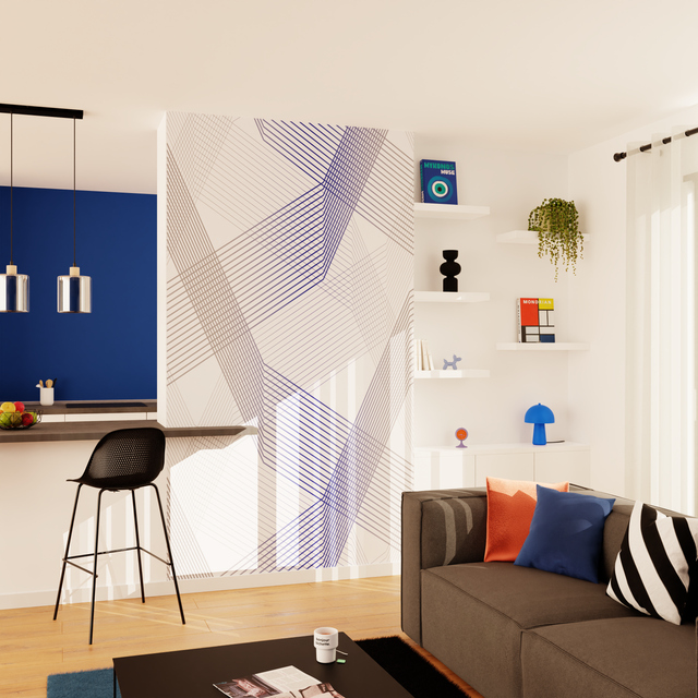 4MURS Papier peint panoramique L WEBLINES 159 x 270 cm