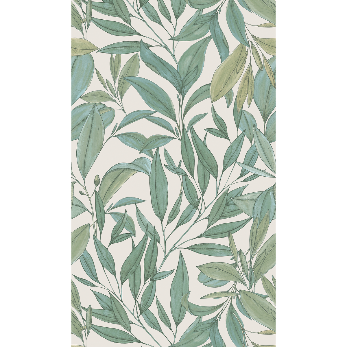 4MURS Papier peint panoramique L Alloro Camaïeux de verts doux Satiné