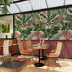 4MURS Papier peint panoramique L Sorya Terracotta et vert feuille Satiné