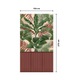 4MURS Papier peint panoramique L Sorya Terracotta et vert feuille Satiné